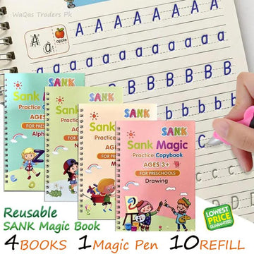 Magic Kids Practice Books - Handwriting & Learning (4 Pack)